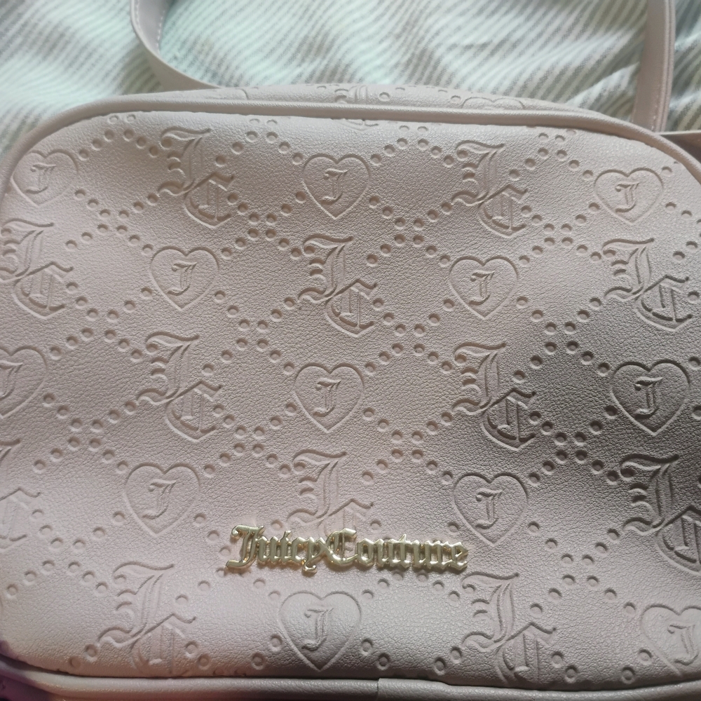 Juicy Couture Light Pink Embossed Crossbody Bag